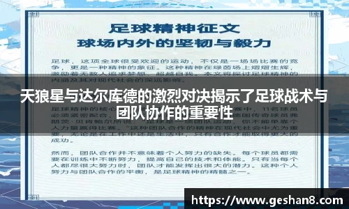 天狼星与达尔库德的激烈对决揭示了足球战术与团队协作的重要性